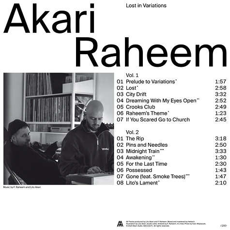Akari Raheem, Lito Akari, F. Raheem - Lost In Variations