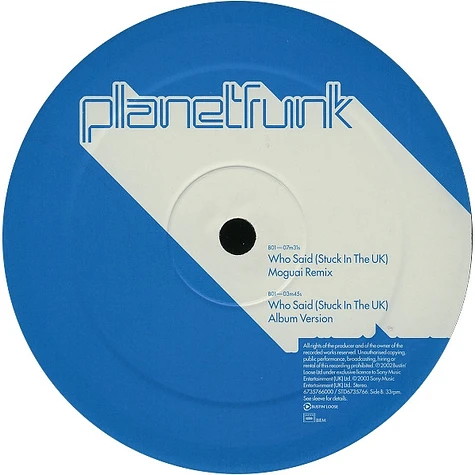 Planet Funk - Who Said (Stuck In The UK)