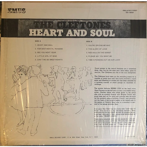 The Cleftones - Heart And Soul