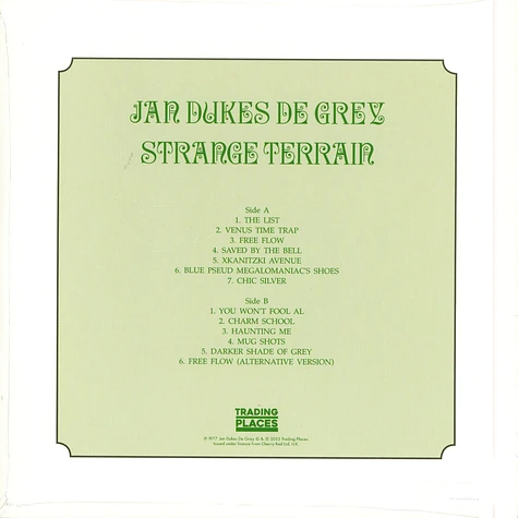 Jan Dukes De Grey - Strange Terrain