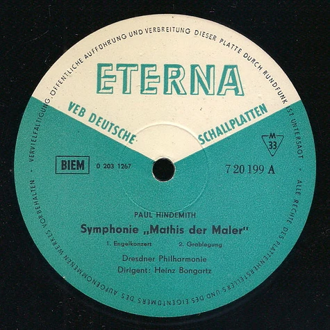 Paul Hindemith, Dresdner Philharmonie, Heinz Bongartz - Mathis Der Maler - Symphonie