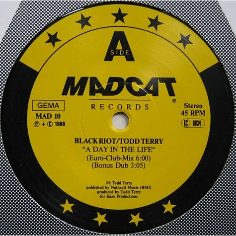 Black Riot / Todd Terry - A Day In The Life (The Europe-Mix)