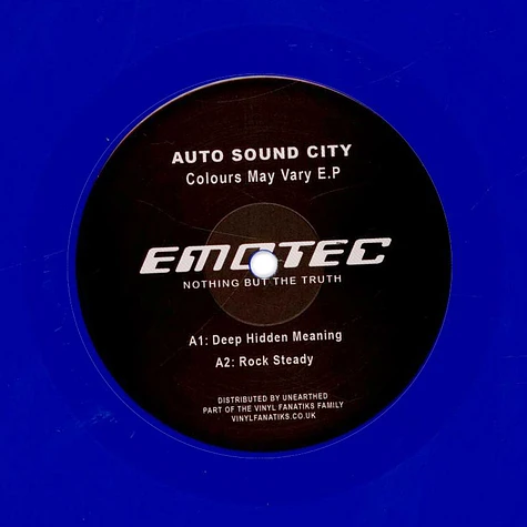 Auto Sound City - Colours May Vary EP