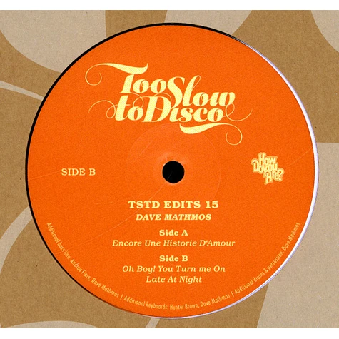 Dave Mathmos - Too Slow To Disco Edits 15