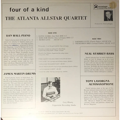The Atlanta Allstar Quartet - Four Of A Kind