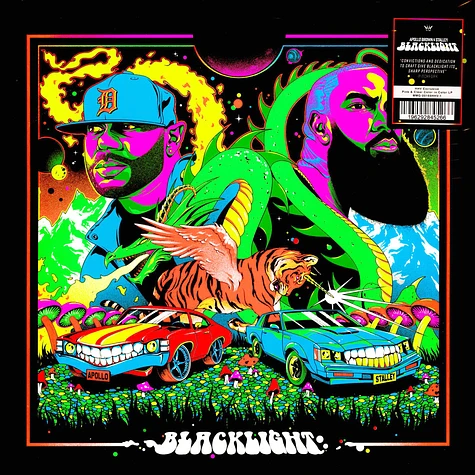 Apollo Brown & Stalley - Blacklight HHV Exclusive Pink & Clear Color in Color Vinyl Edition