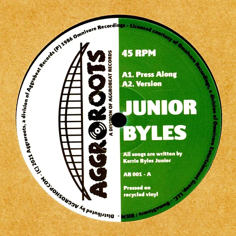 Junior Byles - Press Along, Version / Thanks And Praise, Version