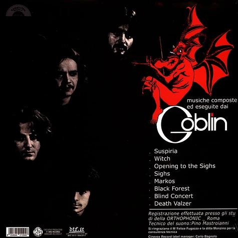 Goblin - OST Suspiria Black Vinyl Edition