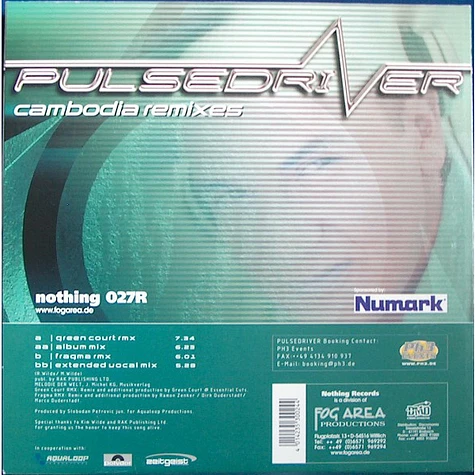 Pulsedriver - Cambodia (Remixes)