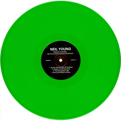 Neil Young - Rockin' In Paris - 1989 The Classic Acoustic Broadcast Green Vinyl Edition