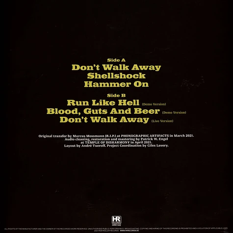 Tank - Don't Walk Away Yellow Vinyl Edition