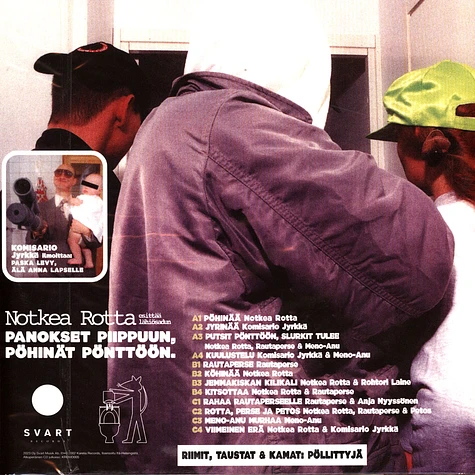 Notkea Rotta - Panokset Piippuun, Pöhinät Pönttöön Black Vinyl Edition