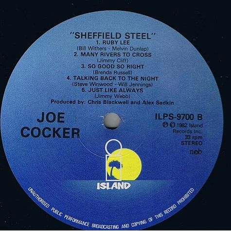 Joe Cocker - Sheffield Steel