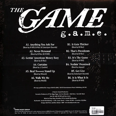 The Game - G.A.M.E. White Vinyl Edition