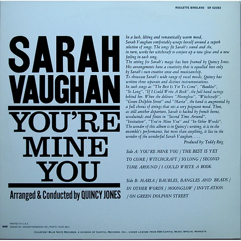 Sarah Vaughan - You're Mine You