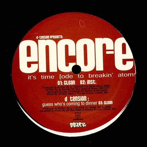 Encore / El Da Sensei - It's Time / Hard Times Hard Rhymes