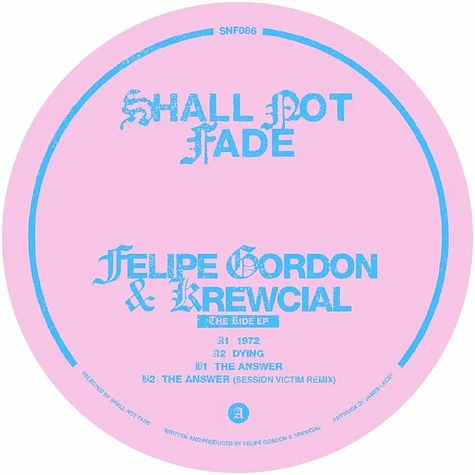 Felipe Gordon & Krewcial - The Ride Ep Pink Marbled Vinyl Edition