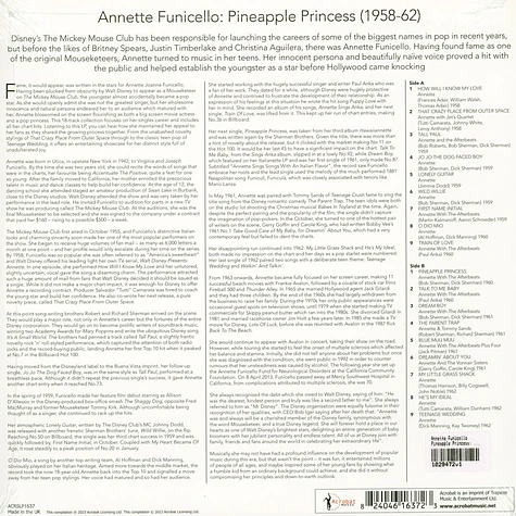 Annette Funicello - Pineapple Princess: The Hits & More 1958-62