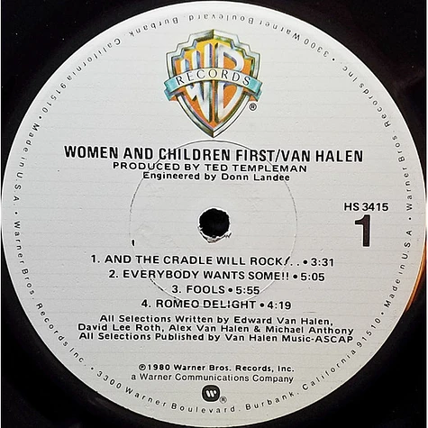 Van Halen - Women And Children First