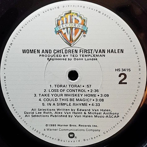 Van Halen - Women And Children First