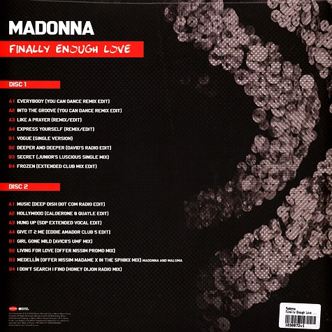 Madonna - Finally Enough Love Clear Vinyl Edition