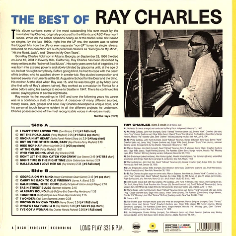 Ray Charles - The Best Of Ray Charles Colored Vinyl Edition
