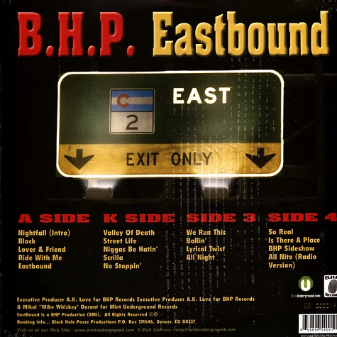 B.H.P. (Black Hole Posse) - Eastbound Clear Vinyl Edition