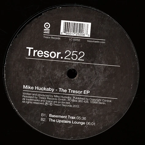 Mike Huckaby - The Tresor EP 2023 Repress