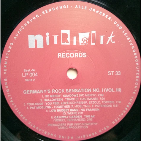 V.A. - Germany's Rock Sensation No. I (Vol. III)