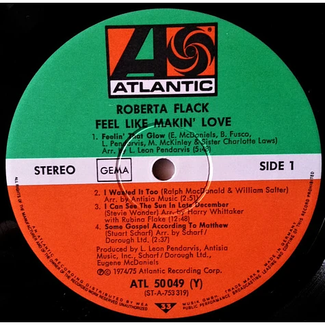 Roberta Flack - Feel Like Makin' Love