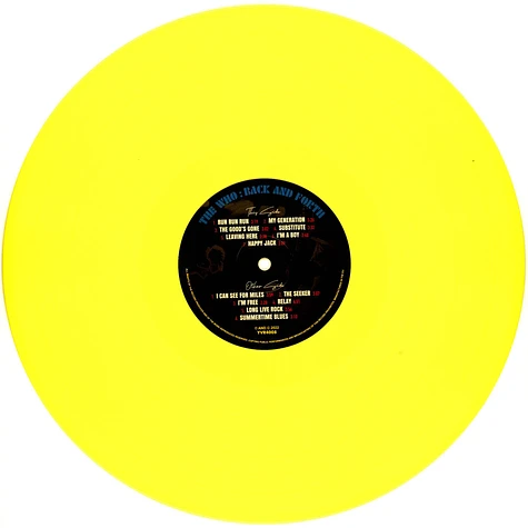 The Who - Back And Forth - Bbc Live At Bbc Studios, London Yellow Vinyl Edtion