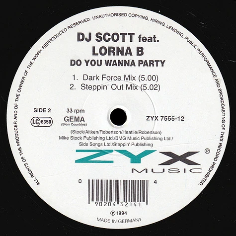 DJ Scott Featuring Lorna B. - Do You Wanna Party
