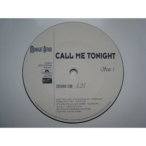 Midnight Affair - Call Me Tonight