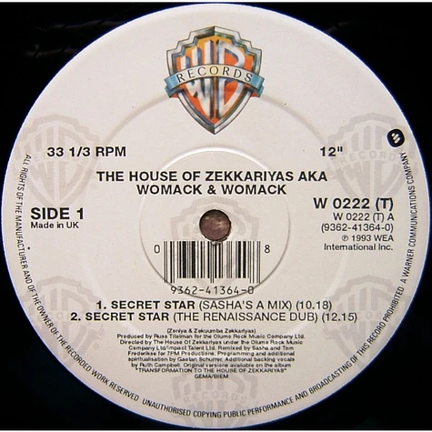 The House Of Zekkariyas Aka Womack & Womack - Secret Star