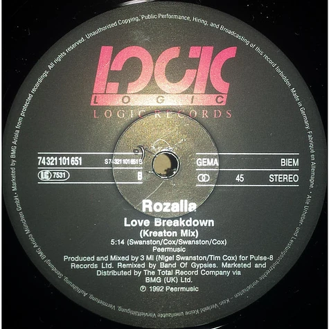 Rozalla - Love Breakdown