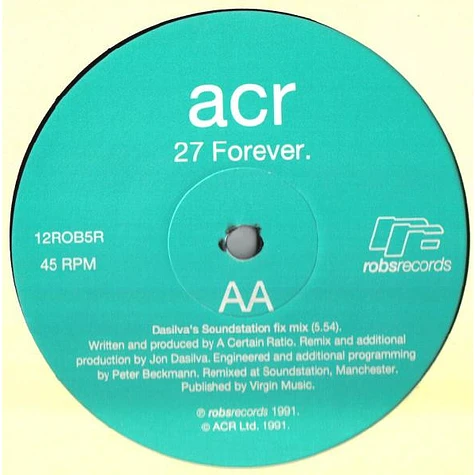A Certain Ratio - Twenty Seven Forever (Jon Dasilva Remixes)