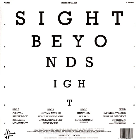 Verbz, Nelson Dialect & Mr Slipz - Sight Beyond Sight Black Vinyl Edition