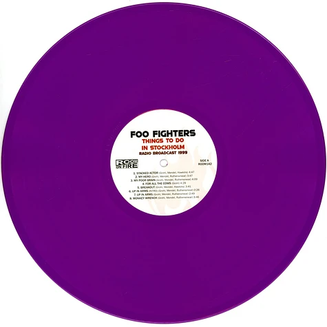 Foo Fighters - Things To Do In Stockholm 1999 Purple Vinyl Edtion
