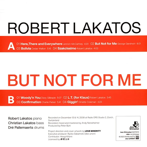 Robert Lakatos Trio - But Not For Me
