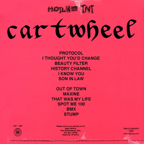 Hotline Tnt - Cartwheel Standard Vinyl Edition