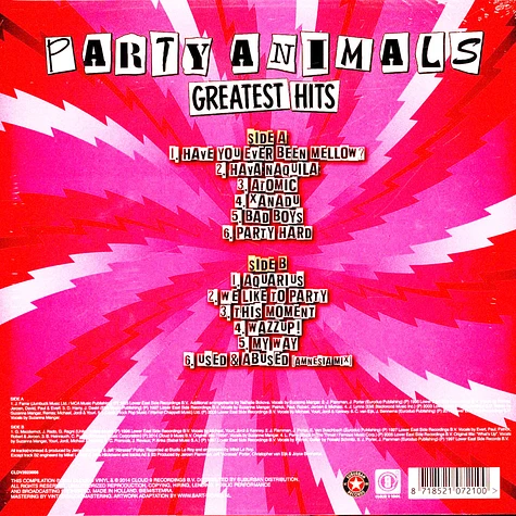 Party Animals - Greatest Hits Pink Vinyl Edition