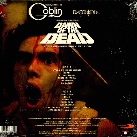 Claudio Simonetti's Goblin - OST Dawn Of The Dead Orange Vinyl Edition