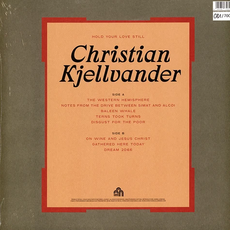 Christian Kjellvander - Hold Your Love Still Dark Green Vinyl Edition