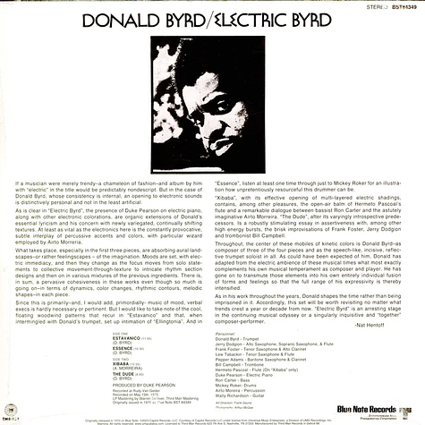 Donald Byrd - Electric Byrd Black Vinyl Edition