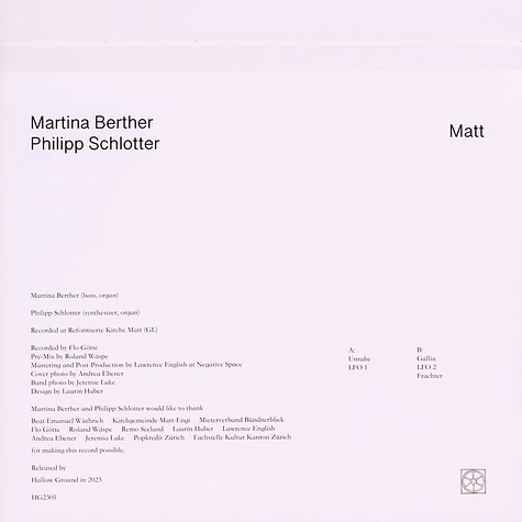Martina Berther / Philipp Schlotter - Matt