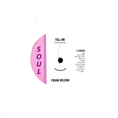 Frank Wilson - (I'll Be) Satisfied / Tell Me