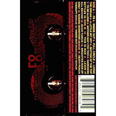 Five Finger Death Punch - F8 Smoke Color Tape Edition