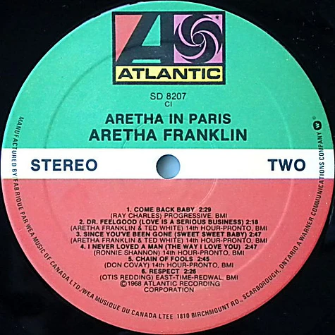 Aretha Franklin - Aretha In Paris