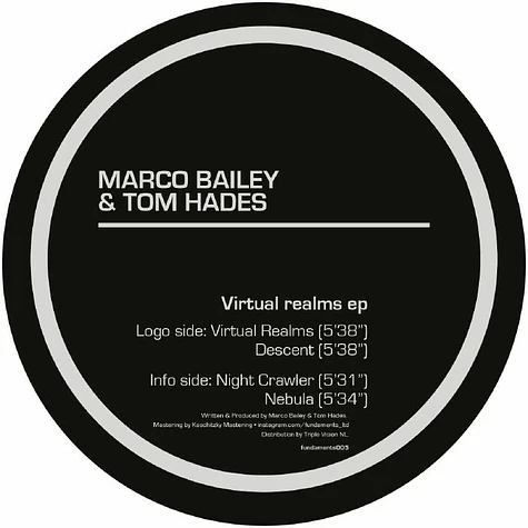 Marco Bailey & Tom Hades - Virtual Realms Ep Orange Marbled Vinyl Edition