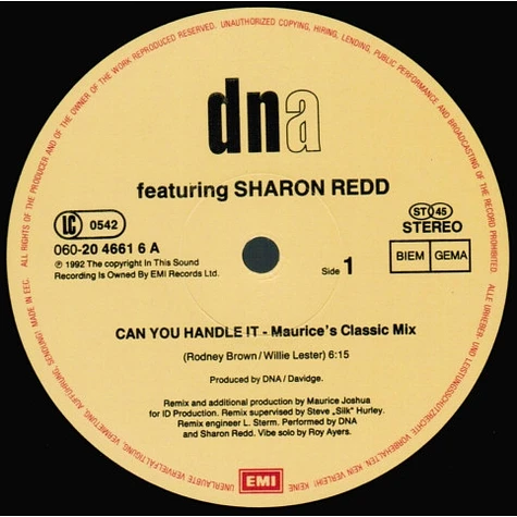 DNA Featuring Sharon Redd - Can You Handle It